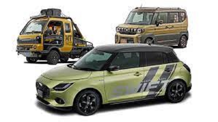 Suzuki Swift Cool Yellow Rev, Super Carry Mountain Trail & Spacia